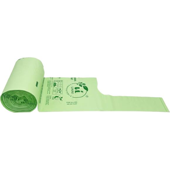 UNNI Compostable Bags with Handles 1.6 Gallon / 6 Liter, 50 Count, 0.64 mil - Picture 4 of 5